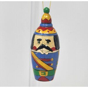Hand Painted Wooden Nesting Doll Christmas Ornament by Terry's Village VTG 3"
